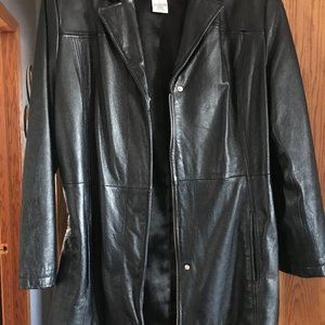 Leather coat